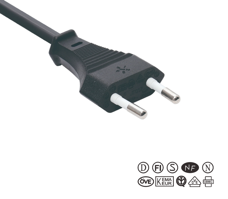 JT007/FY001 2.5A 250V 欧州標準 2 ピン プラグ