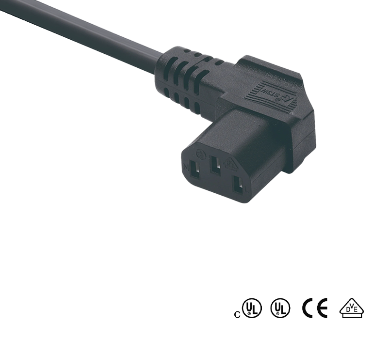 ST3W IEC コネクタ 90 度角度メス ソケット C13 米国、中国、ドイツの規格に準拠
