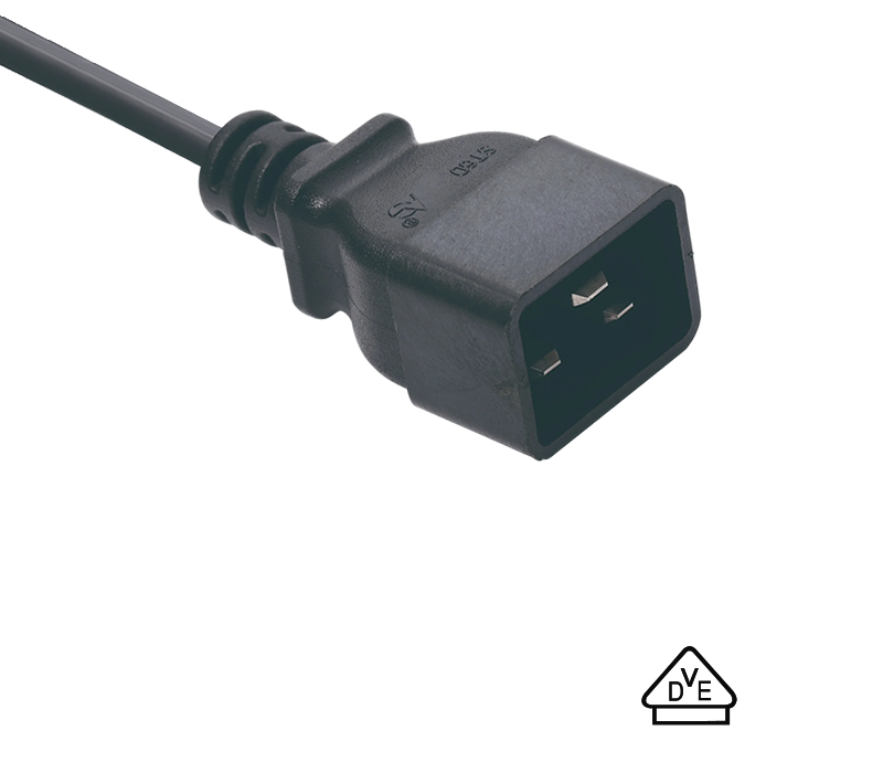 ST6D IEC コネクタ雄プラグ C20 はドイツの規格に準拠