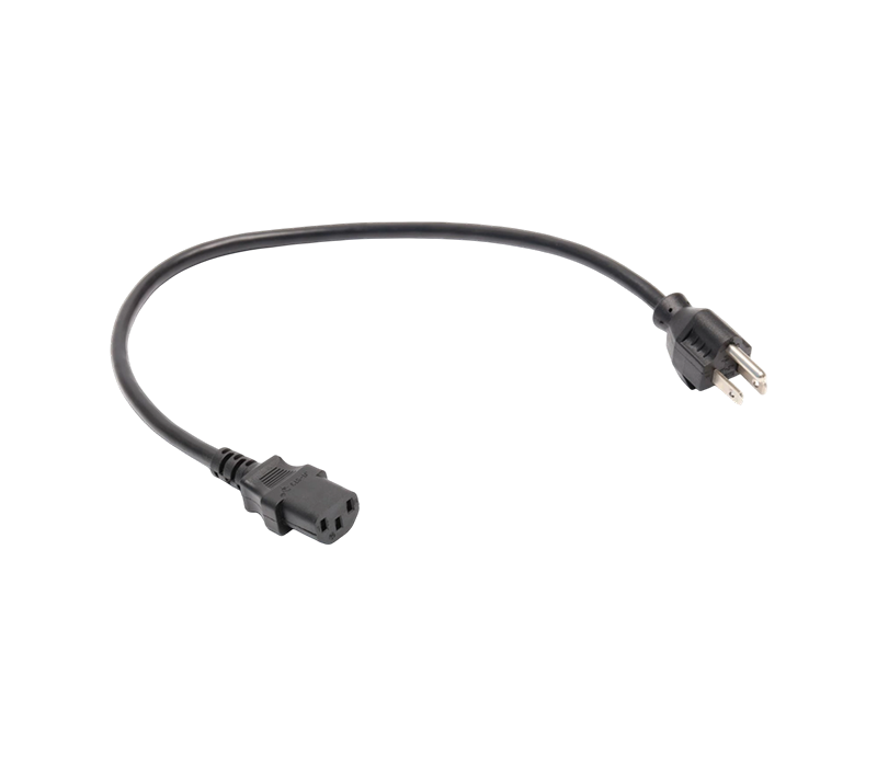 JT-3K+JT-ST3 15A 125V 3 ピン米国標準プラグ、ケーブル クランプおよび IEC コネクタ C13 付き