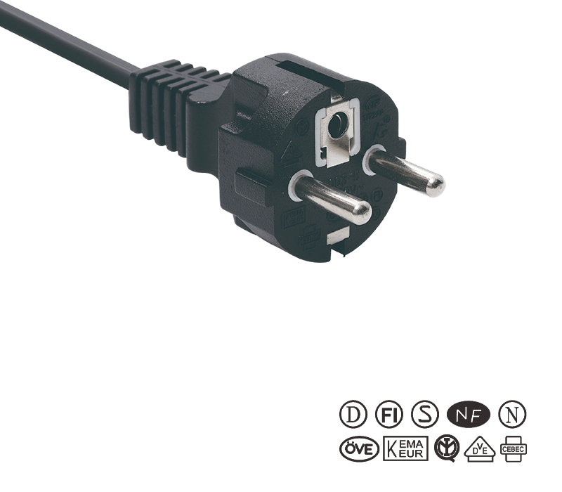 JT003-B/FY003-B 16A 250V 欧州標準 3 ピン プラグ