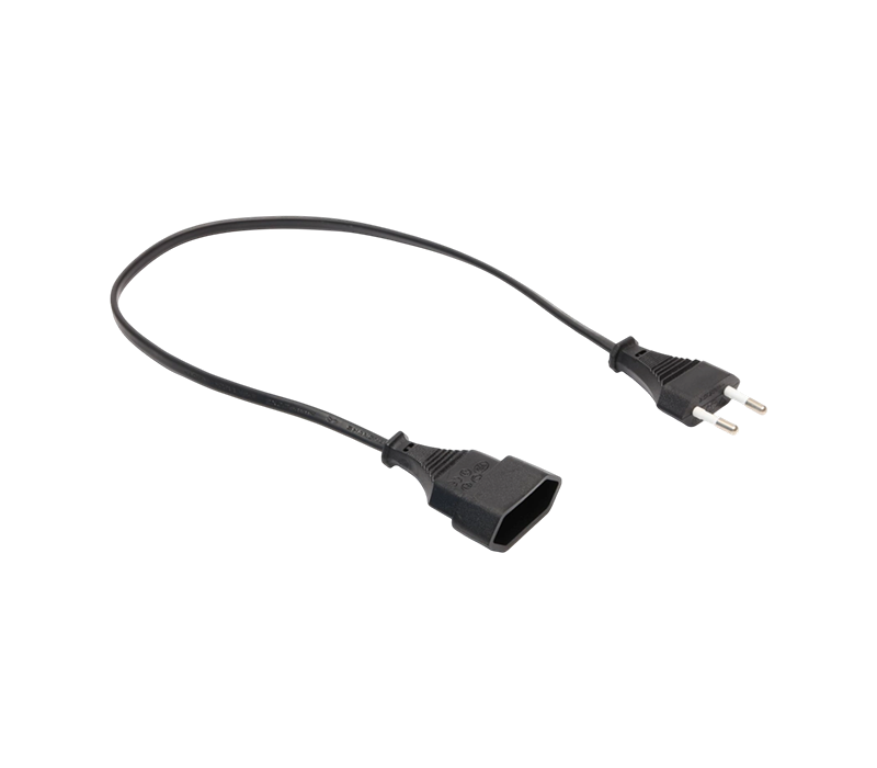 JT007/FY001+FY001-Z 2.5A 250V ヨーロッパ標準 2 ピンプラグ、ユーロソケット延長コード付き